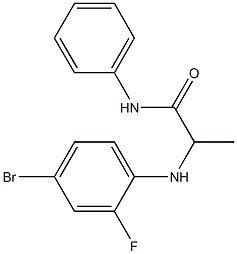 2-[(4-bromo-2-fluorophenyl)amino]-N-phenylpropanamide Structure