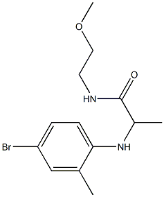 2-[(4-bromo-2-methylphenyl)amino]-N-(2-methoxyethyl)propanamide Structure