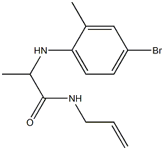 2-[(4-bromo-2-methylphenyl)amino]-N-(prop-2-en-1-yl)propanamide 구조식 이미지