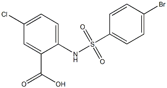 2-[(4-bromobenzene)sulfonamido]-5-chlorobenzoic acid 구조식 이미지
