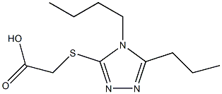 2-[(4-butyl-5-propyl-4H-1,2,4-triazol-3-yl)sulfanyl]acetic acid 구조식 이미지