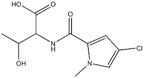 2-[(4-chloro-1-methyl-1H-pyrrol-2-yl)formamido]-3-hydroxybutanoic acid Structure