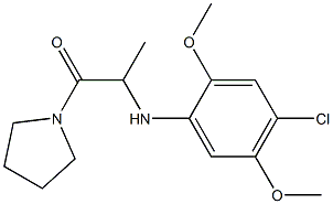 2-[(4-chloro-2,5-dimethoxyphenyl)amino]-1-(pyrrolidin-1-yl)propan-1-one Structure
