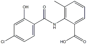 2-[(4-chloro-2-hydroxybenzene)amido]-3-methylbenzoic acid Structure