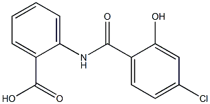 2-[(4-chloro-2-hydroxybenzene)amido]benzoic acid 구조식 이미지