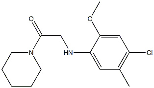 2-[(4-chloro-2-methoxy-5-methylphenyl)amino]-1-(piperidin-1-yl)ethan-1-one Structure