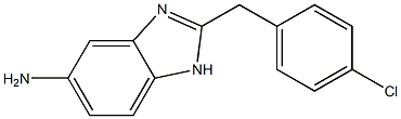 2-[(4-chlorophenyl)methyl]-1H-1,3-benzodiazol-5-amine 구조식 이미지