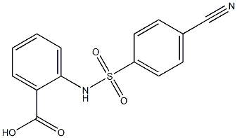 2-[(4-cyanobenzene)sulfonamido]benzoic acid Structure