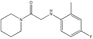 2-[(4-fluoro-2-methylphenyl)amino]-1-(piperidin-1-yl)ethan-1-one 구조식 이미지