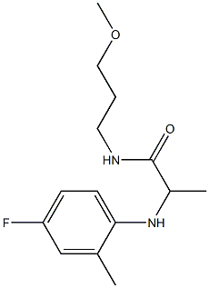 2-[(4-fluoro-2-methylphenyl)amino]-N-(3-methoxypropyl)propanamide 구조식 이미지