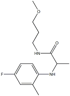 2-[(4-fluoro-2-methylphenyl)amino]-N-(3-methoxypropyl)propanamide Structure