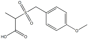 2-[(4-methoxybenzyl)sulfonyl]propanoic acid Structure