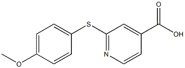 2-[(4-methoxyphenyl)sulfanyl]pyridine-4-carboxylic acid Structure