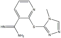 2-[(4-methyl-4H-1,2,4-triazol-3-yl)sulfanyl]pyridine-3-carboximidamide Structure