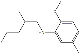 2-methoxy-5-methyl-N-(2-methylpentyl)aniline Structure