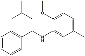 2-methoxy-5-methyl-N-(3-methyl-1-phenylbutyl)aniline 구조식 이미지