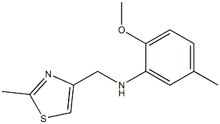 2-methoxy-5-methyl-N-[(2-methyl-1,3-thiazol-4-yl)methyl]aniline 구조식 이미지