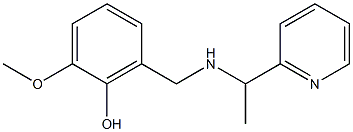 2-methoxy-6-({[1-(pyridin-2-yl)ethyl]amino}methyl)phenol Structure