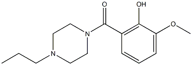 2-methoxy-6-[(4-propylpiperazin-1-yl)carbonyl]phenol Structure