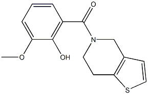 2-methoxy-6-{4H,5H,6H,7H-thieno[3,2-c]pyridin-5-ylcarbonyl}phenol 구조식 이미지