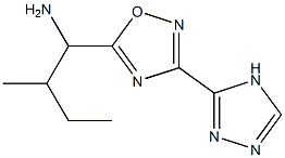 2-methyl-1-[3-(4H-1,2,4-triazol-3-yl)-1,2,4-oxadiazol-5-yl]butan-1-amine 구조식 이미지