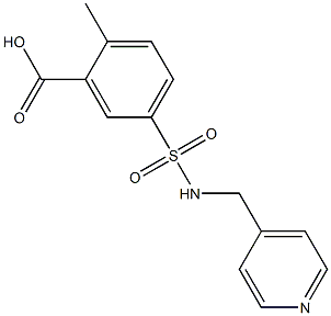 2-methyl-5-[(pyridin-4-ylmethyl)sulfamoyl]benzoic acid Structure