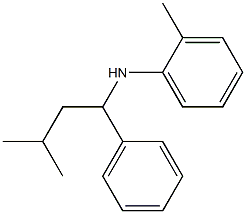 2-methyl-N-(3-methyl-1-phenylbutyl)aniline Structure