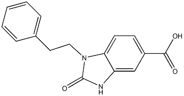 2-oxo-1-(2-phenylethyl)-2,3-dihydro-1H-1,3-benzodiazole-5-carboxylic acid Structure