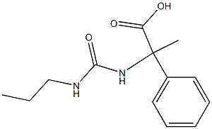 2-phenyl-2-{[(propylamino)carbonyl]amino}propanoic acid 구조식 이미지