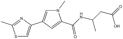 3-({[1-methyl-4-(2-methyl-1,3-thiazol-4-yl)-1H-pyrrol-2-yl]carbonyl}amino)butanoic acid Structure