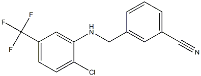 3-({[2-chloro-5-(trifluoromethyl)phenyl]amino}methyl)benzonitrile 구조식 이미지