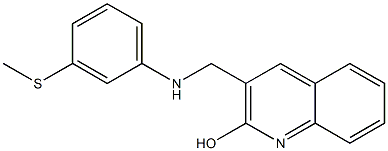 3-({[3-(methylsulfanyl)phenyl]amino}methyl)quinolin-2-ol 구조식 이미지