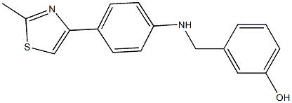 3-({[4-(2-methyl-1,3-thiazol-4-yl)phenyl]amino}methyl)phenol 구조식 이미지