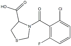 3-(2-chloro-6-fluorobenzoyl)-1,3-thiazolidine-4-carboxylic acid Structure