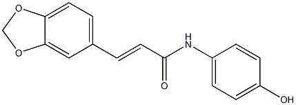 3-(2H-1,3-benzodioxol-5-yl)-N-(4-hydroxyphenyl)prop-2-enamide Structure