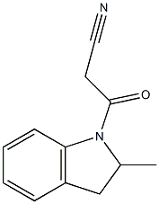 3-(2-methyl-2,3-dihydro-1H-indol-1-yl)-3-oxopropanenitrile 구조식 이미지