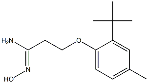 3-(2-tert-butyl-4-methylphenoxy)-N'-hydroxypropanimidamide 구조식 이미지