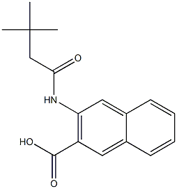 3-(3,3-dimethylbutanamido)naphthalene-2-carboxylic acid 구조식 이미지