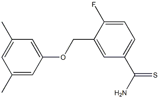 3-(3,5-dimethylphenoxymethyl)-4-fluorobenzene-1-carbothioamide Structure