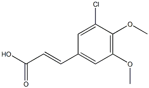 3-(3-chloro-4,5-dimethoxyphenyl)prop-2-enoic acid Structure