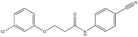 3-(3-chlorophenoxy)-N-(4-cyanophenyl)propanamide 구조식 이미지