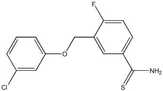 3-(3-chlorophenoxymethyl)-4-fluorobenzene-1-carbothioamide 구조식 이미지