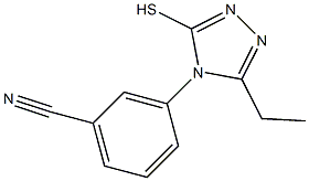 3-(3-ethyl-5-sulfanyl-4H-1,2,4-triazol-4-yl)benzonitrile Structure