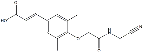 3-(4-{[(cyanomethyl)carbamoyl]methoxy}-3,5-dimethylphenyl)prop-2-enoic acid Structure