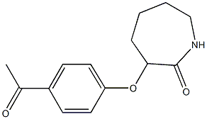 3-(4-acetylphenoxy)azepan-2-one Structure