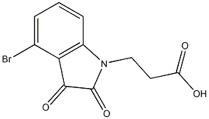 3-(4-bromo-2,3-dioxo-2,3-dihydro-1H-indol-1-yl)propanoic acid Structure