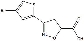 3-(4-bromothiophen-2-yl)-4,5-dihydro-1,2-oxazole-5-carboxylic acid Structure