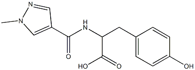 3-(4-hydroxyphenyl)-2-[(1-methyl-1H-pyrazol-4-yl)formamido]propanoic acid Structure