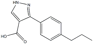 3-(4-propylphenyl)-1H-pyrazole-4-carboxylic acid 구조식 이미지