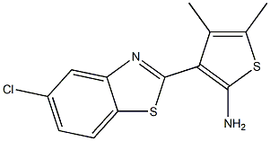 3-(5-chloro-1,3-benzothiazol-2-yl)-4,5-dimethylthiophen-2-amine 구조식 이미지